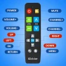 Thumbnail Replacement TV Remote with Big Buttons, EZClicker