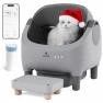 Thumbnail Automatic Self-Cleaning Litter Box with Raised Step, Open Top, and Smart App Control — Self-Cleaning Litter Box, HALKYDY