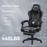Thumbnail Gaming Chair with Speakers, Massage, and Footrest — Ergonomic Chair, HOFFREE