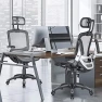 Thumbnail Ergonomic Office Chair with Headrest, Flip-Up Arms, Tilt Lock, and Wide Cushion — Smart Chairs, GABRYLLY
