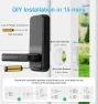 Thumbnail Keyless Entry Fingerprint Smart Door Lock with Built-in Wi-Fi, Touch Digital Keypad and Handle — Smart Lock, Aceele