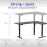 Thumbnail Electric Corner L-Shaped Standing Desk — Office, VIVO