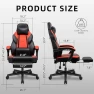 Thumbnail Gaming Chair with Footrest, Massage Lumbar Support, Height Adjustment, and 360° Swivel Seat — Smart Chairs, Shintenchi