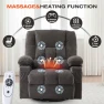 Thumbnail Swivel Recliner Chair with Vibration Massage and Lumbar Heat — Massage Chairs, MAHOMICO