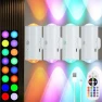Thumbnail Wireless Wall Sconce with Remote, Motion Sensor, 16 Colors Changing, Dimmable, Rechargeable Battery, 4-Pack, Hirzsjoy