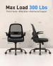 Thumbnail Ergonomic Mesh Office Chair with Flip-Up Arms — Desk Chairs, amseatec