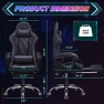 Thumbnail Gaming Chair with Footrest and Massage Lumbar Support — Smart Chairs, Shahoo