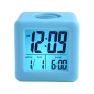 Square Silicone Alarm Clock with LCD Display, Daily necessities-V