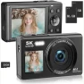 5K 80MP Digital Camera with Fill Light & 16X Zoom, Saneen