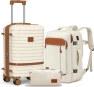 White, 20% Expandable, 3 Piece Set with Backpack
