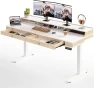 63x23.6 inch, 2-leg, with drawers, single motor