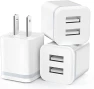 Dual Port USB Wall Charger 3-Pack — Power Bank, LUOATIP