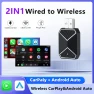 Mini Carplay Smart Box 2 in 1 Wireless CarPlay Android Auto Adapter Dongle — Car Infotainment System, Auto Accessories Home