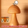 Smart Remote Control Wooden Cute Mushroom Night Light, Elegant Living House