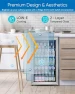 Mini Fridge with Glass Door, Feelfunn