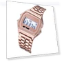 Electronic Watch with Steel Strap and Multicolor LEDs — Wearable Accessories, AI Supermarket