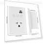 WiFi Wall Touch Light Switch with USB Type-C Outlet — Outlet Switches, Neoglint