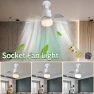 Wireless Remote Control LED Ceiling Fan with Light, HY Life House