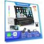 7-inch Retractable Touchscreen GPS Wireless Carplay Android Auto 1Din Car Radio Multimedia Player — Stereo Receivers, Auto Accessories Home