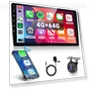Car Audio GPS Navigation Bluetooth Wireless Carplay Android Auto — Stereo Receivers, Kayomart