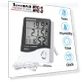 LCD Electronic Humidity Meter Smart Electric Digital Hygrometer Thermometer Weather Station Clock — Hygrometers, Wrigleys