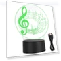 3D Music Notes LED USB Touch Night Light — Night Lights, Zeblaze