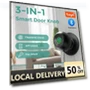 Smart Cylindrical Automatic Digital Lock with Handle — Smart Home Security, The Romantics