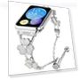 Heart Clover Silver Zinc Alloy Metal Strap — Bands, Samrtwatch Bands Straps