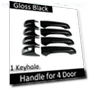 Glossy Black Smart Door Handle Cover — Car Door Entry Guard