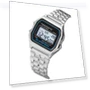 Electronic Watch with Steel Strap and Multicolor LEDs — Bands, AI Supermarket