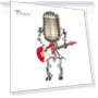 Retro Robot Microphone Night Light — Desk, Exquiste life