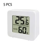 5 PCS Sensor Humidity Meter LCD Indoor Hygrometer Temperature Digital Thermohygrometer, Fulai