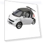 Simulation Benz Smart Alloy Model Car — Miniature Rides & Collectibles, Fourall-Model Cars