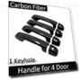 Carbon Fiber Smart Door Handle Cover — Car Door Entry Guard