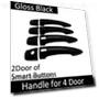 Glossy Black Smart Door Handle — Chrome Trim & Accessories