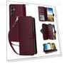 9 Card Slots Zipper Pocket PU Leather Phone Cover with Wrist Strap — Phone Accessories, Smartwatch 2025