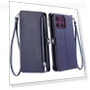 TPU+PU Leather Wallet Phone Cover with Wrist Strap — Basic Cases, Smartwatch 2025