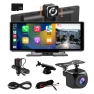 10.26-inch 4G IPS Touch Screen GPS Navigation Carplay Android AUTO Dual Lens Dash Cam Rearview Mirror — Dash Cam, JOHO