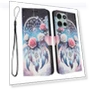 Artificial Leather Pattern Printed Wallet Case with Lanyard — Flip Cases, Smartwatch 2025