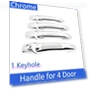 Classic Chrome Smart Car Door Handle Cover — Chrome Trim & Accessories