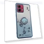 Case Ring Kickstand TPU Flowers Phone Cover Gradient Glitter Blue — Phone Accessories, KADEM