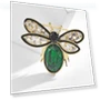Smart Bee Brooch with Green Crystals — Pins & Brooches, To Be