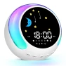 Bluetooth Alarm Clock Speaker with Touch Night Light, Exquisite goods home furnishing