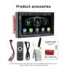 2 Din Car Stereo with 7-inch Touch Screen, ToyousoniC