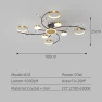 Luxury LED Ceiling Chandelier with Smooth Brightness Adjustment, Seahorse Home