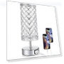 Crystal Table Lamp with Touch Control and USB Ports — Desk & Table Lighting, YC Direct