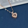 Smart Double Necklace with Peach Heart, Commodity Jewel