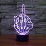Acrylic LED Night Light with Skull and Hand Design, NobleRot