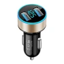 Smart Car Charger with Dual USB Ports and LED Lighting — Power Bank, Smarter than future