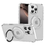 360° Rotating Bracket Magnetic Clear Case with Touch Buttons, QGeeM
